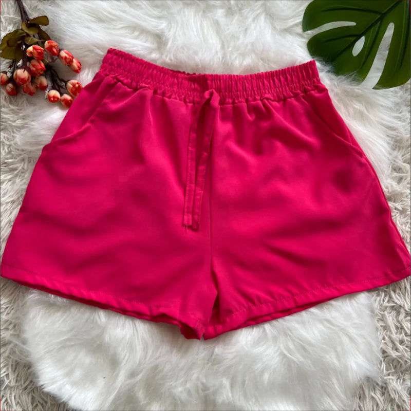 Short Feminino Liso com Bolso - Lojas Onlishop