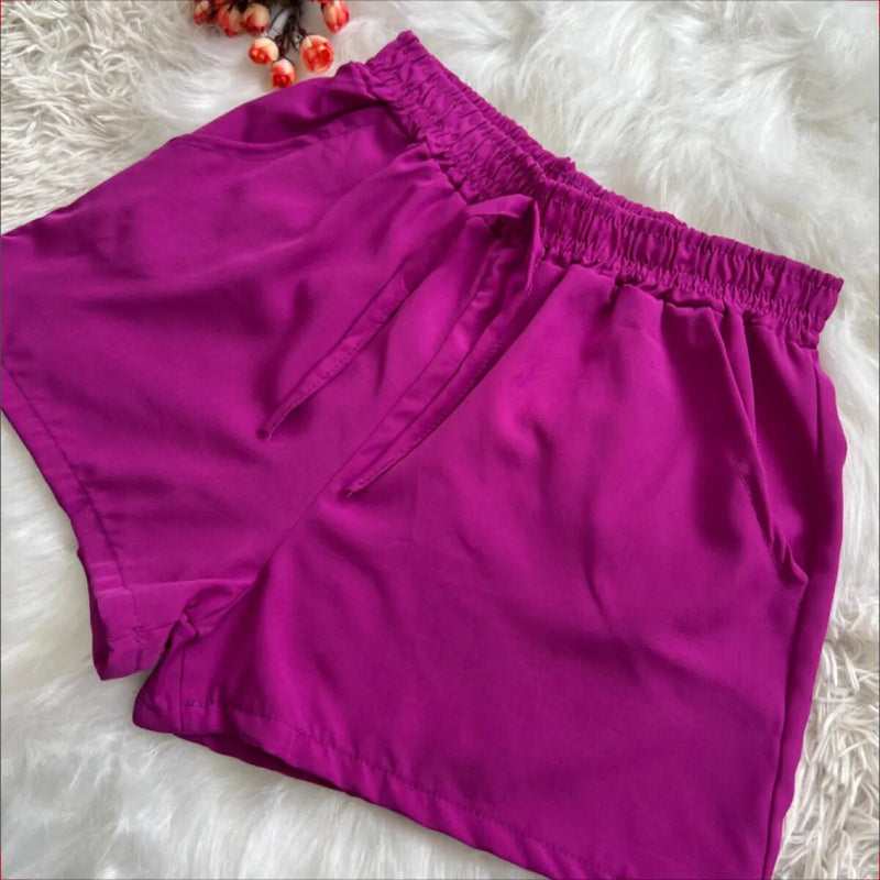 Short Feminino Liso com Bolso - Lojas Onlishop