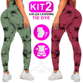 Kit Com 2 Calças Legging Tie Dye