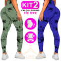 Kit Com 2 Calças Legging Tie Dye