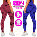 Kit Com 2 Calças Legging Tie Dye