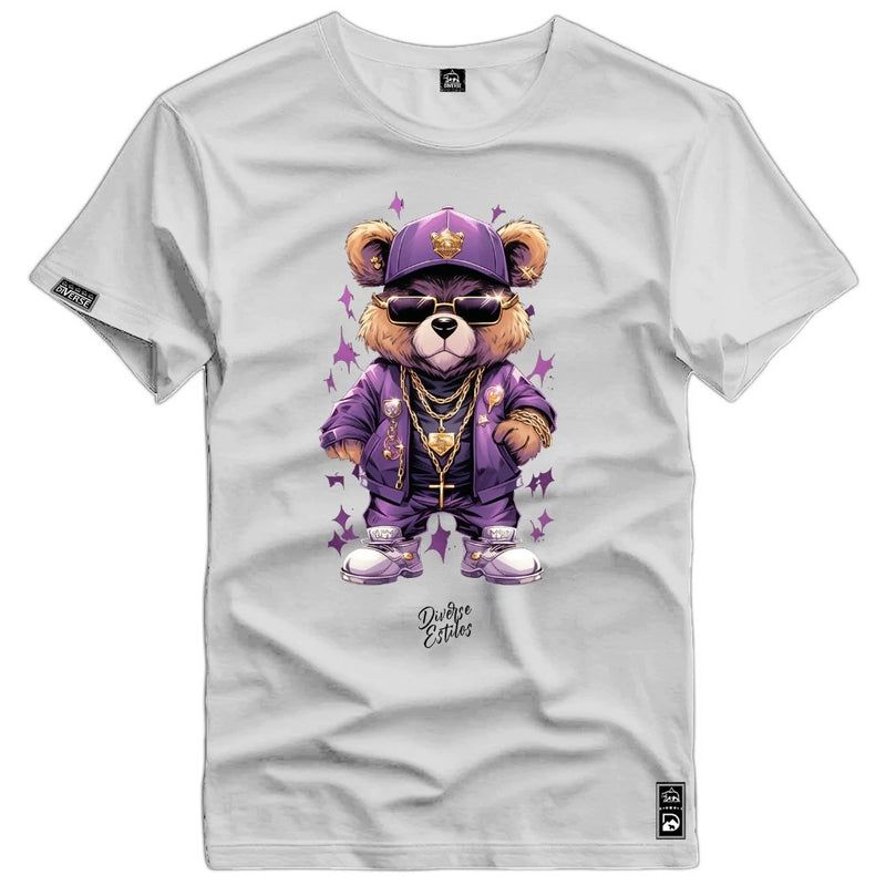 Camiseta Masculina Ursinho Estiloso