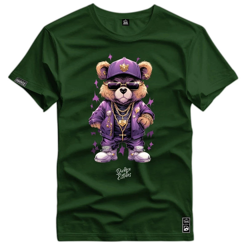 Camiseta Masculina Ursinho Estiloso