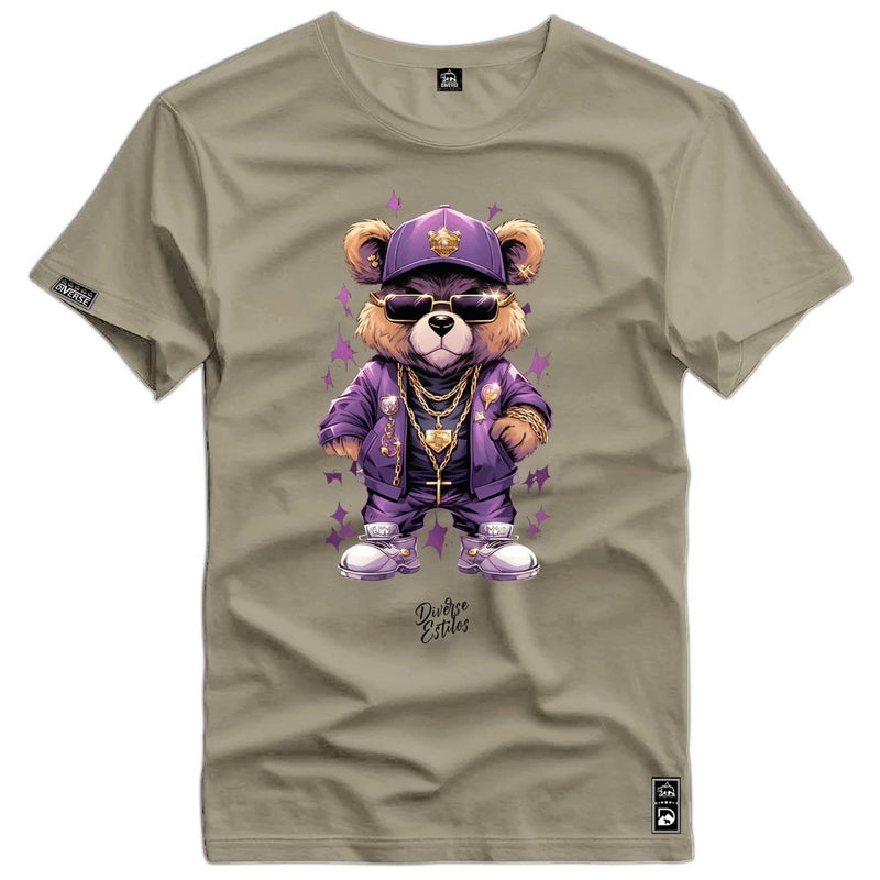 Camiseta Masculina Ursinho Estiloso