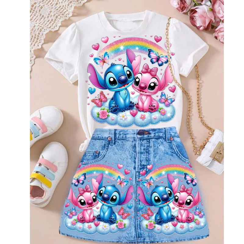 Saia e Camiseta Stith e Angel