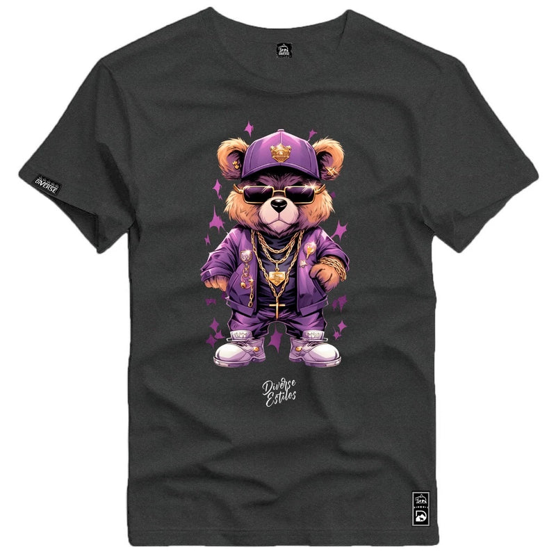 Camiseta Masculina Ursinho Estiloso