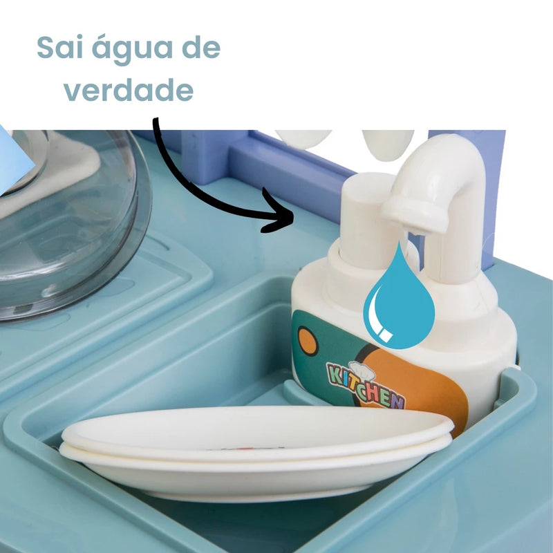 Kit Cozinha De Brinquedo Infantil Completa Solta Água E Som - Lojas Onlishop