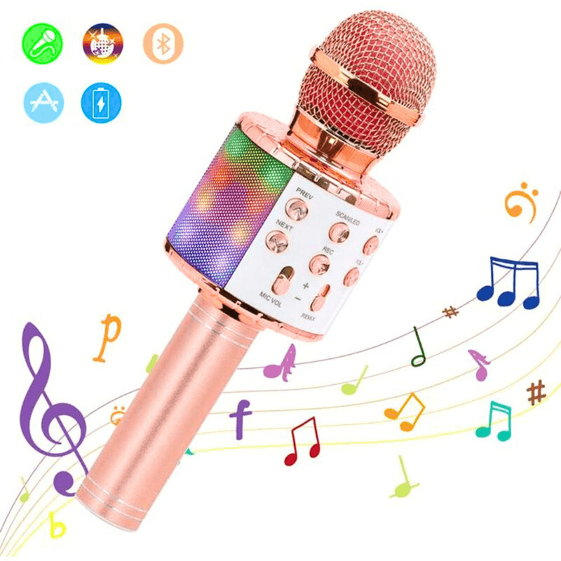 Microfone KaraoKê Infantil Sem Fio/Bluetooh/Alto Falante - Lojas Onlishop