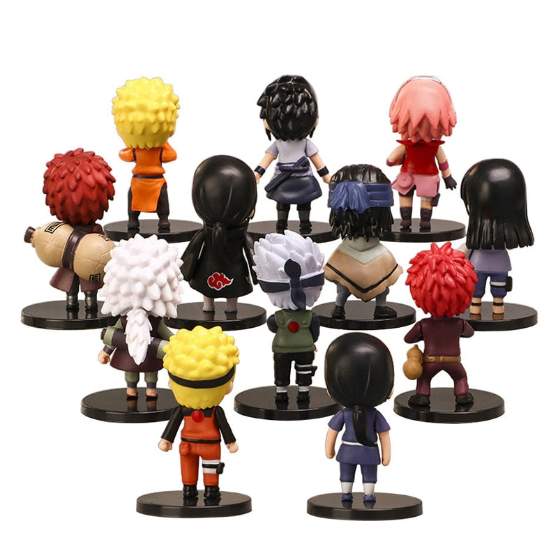 Conjunto Com 12 Bonecos Do Anime Naruto - Lojas Onlishop