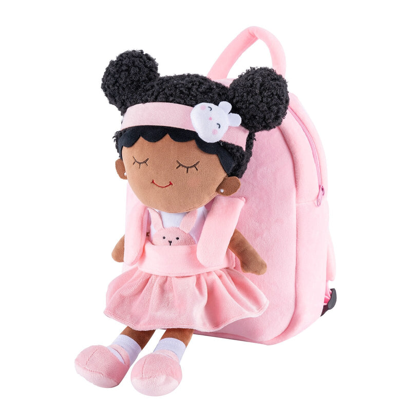 Mochila infantil De Pelúcia + Boneca De Pano Fofa - Lojas Onlishop