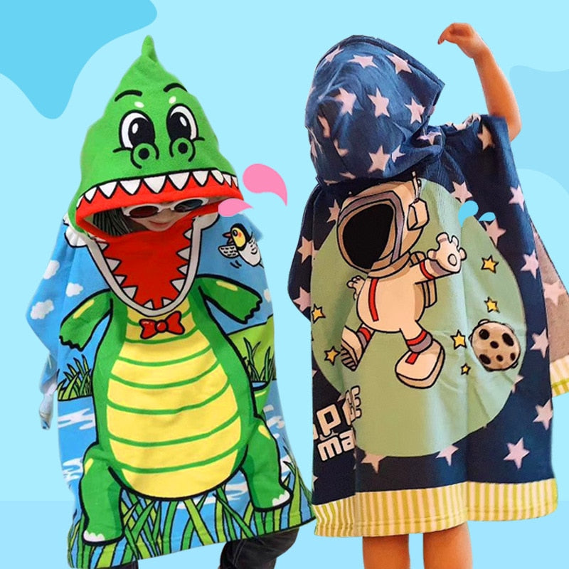 Toalha De Banho Com Capuz Infantil De Bichinhos - Lojas Onlishop