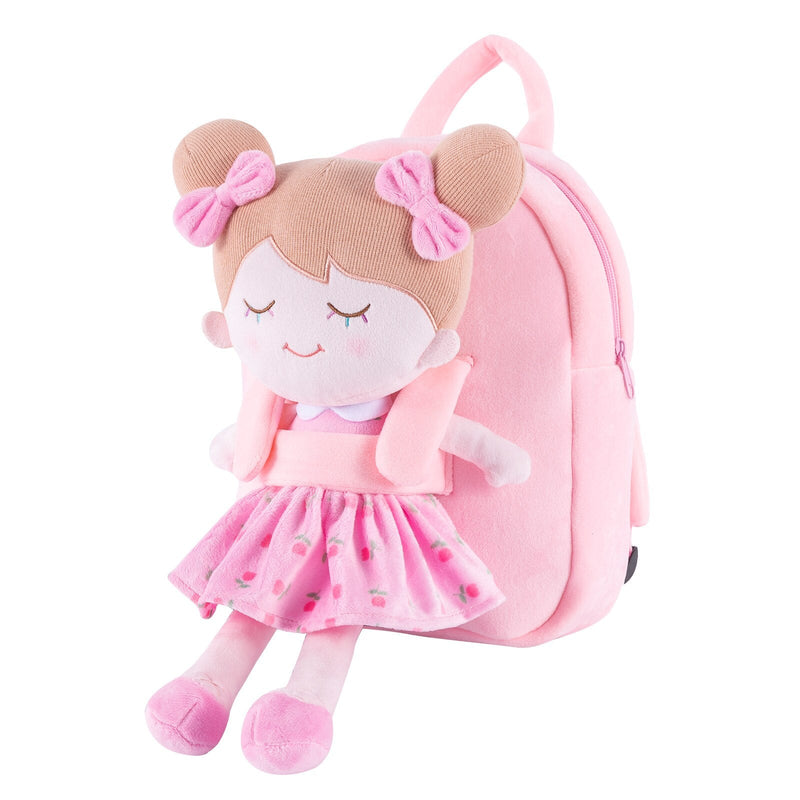 Mochila infantil De Pelúcia + Boneca De Pano Fofa - Lojas Onlishop