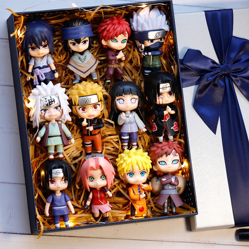 Conjunto Com 12 Bonecos Do Anime Naruto - Lojas Onlishop