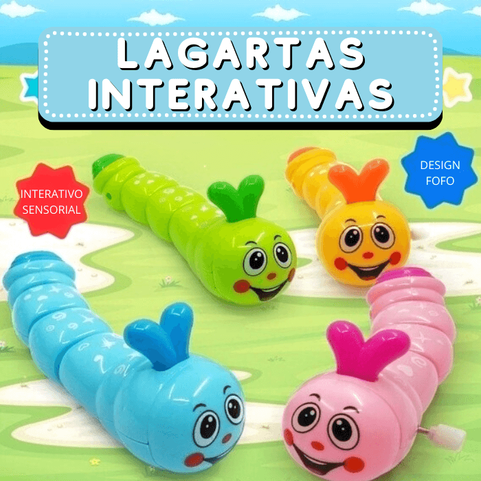 Lagartas Interativas (Kit com 4 unidades) - Lojas Onlishop